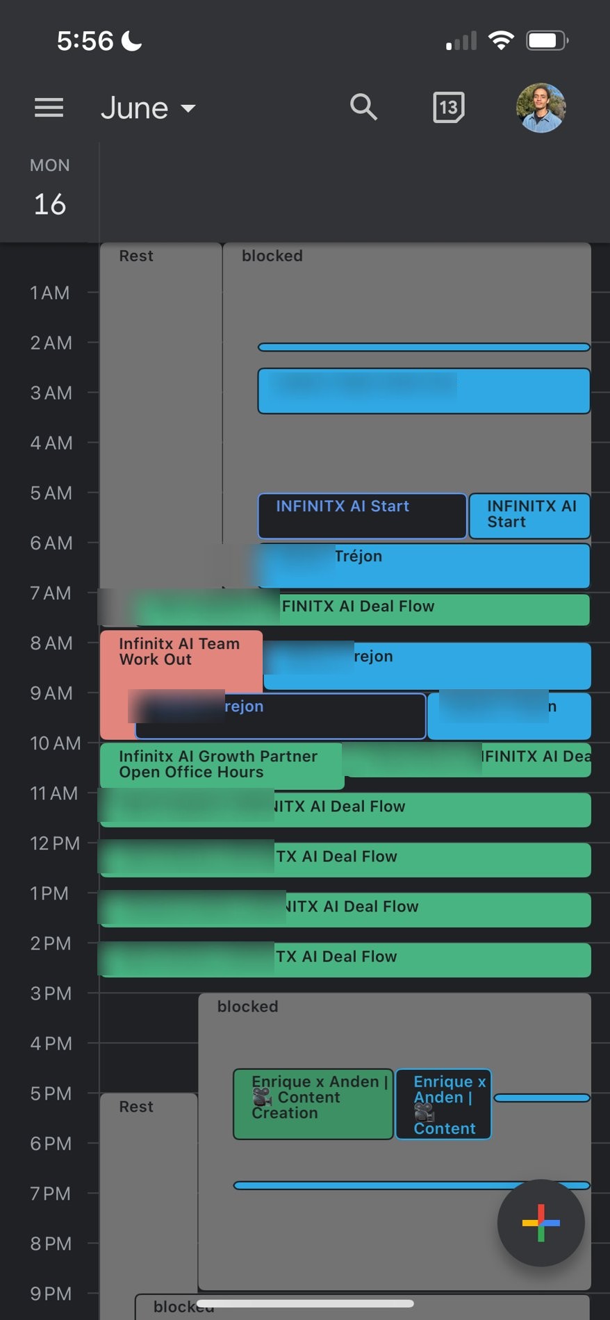A real deal-flow calendar, booked appointment to appointment
